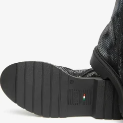 Anfibi NeroGiardini I513946D-712 I513946 3946 in pelle