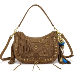 Borsa a spalla La Carrie Jungle 161M-DB-173-SUE Tracolla cuoio