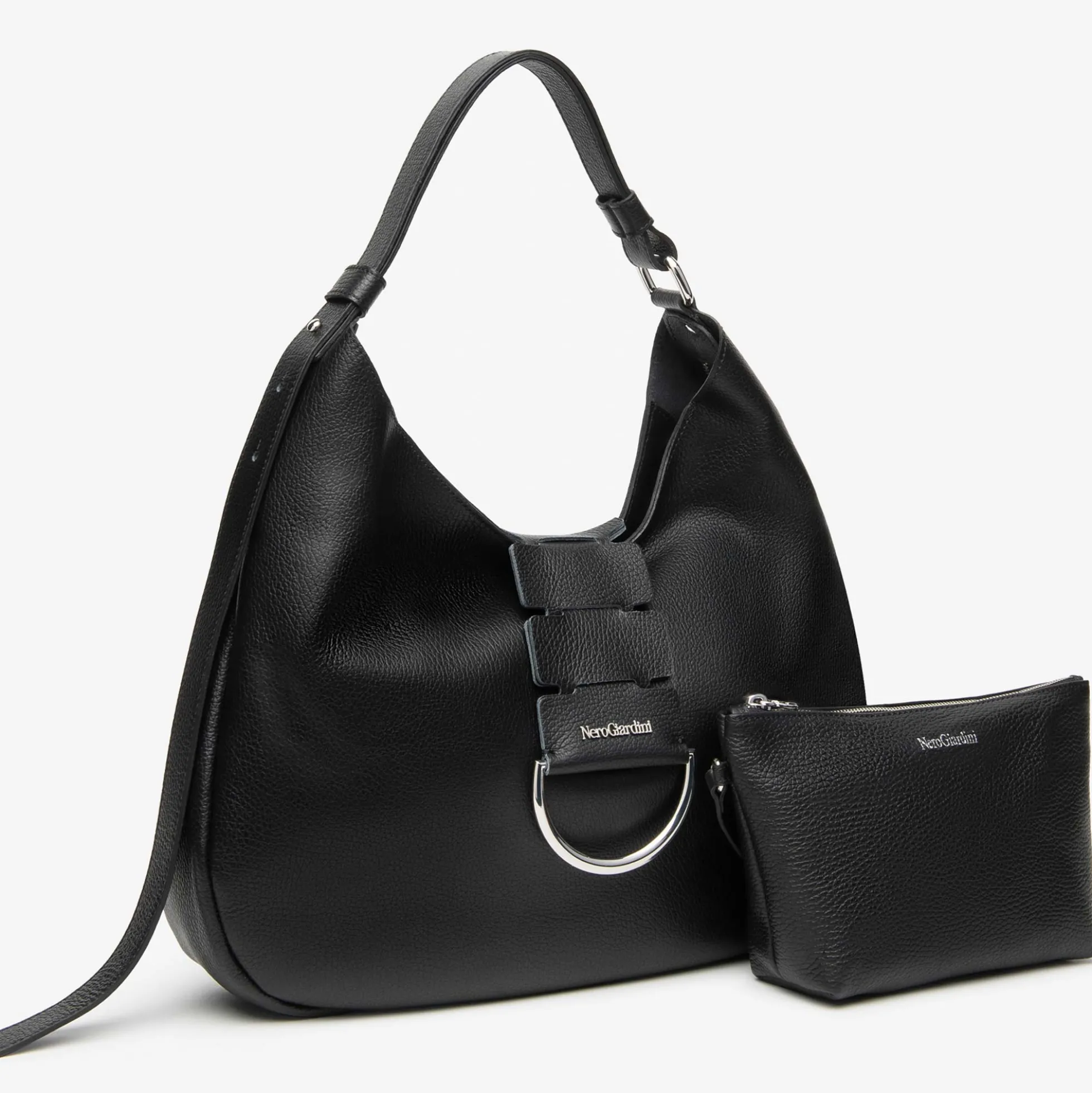 Borsa Hobo NeroGiardini E644161D-100