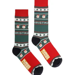 Calze Christmas Socks BF1215 Socks Burger and Fries verde