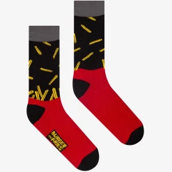 Calze Food Socks BF1008 "Fries is not Junk" Socks Burger and Fries