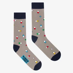 Calze Funny Socks BF1011 "Pills on Pills" Socks Burger and Fries