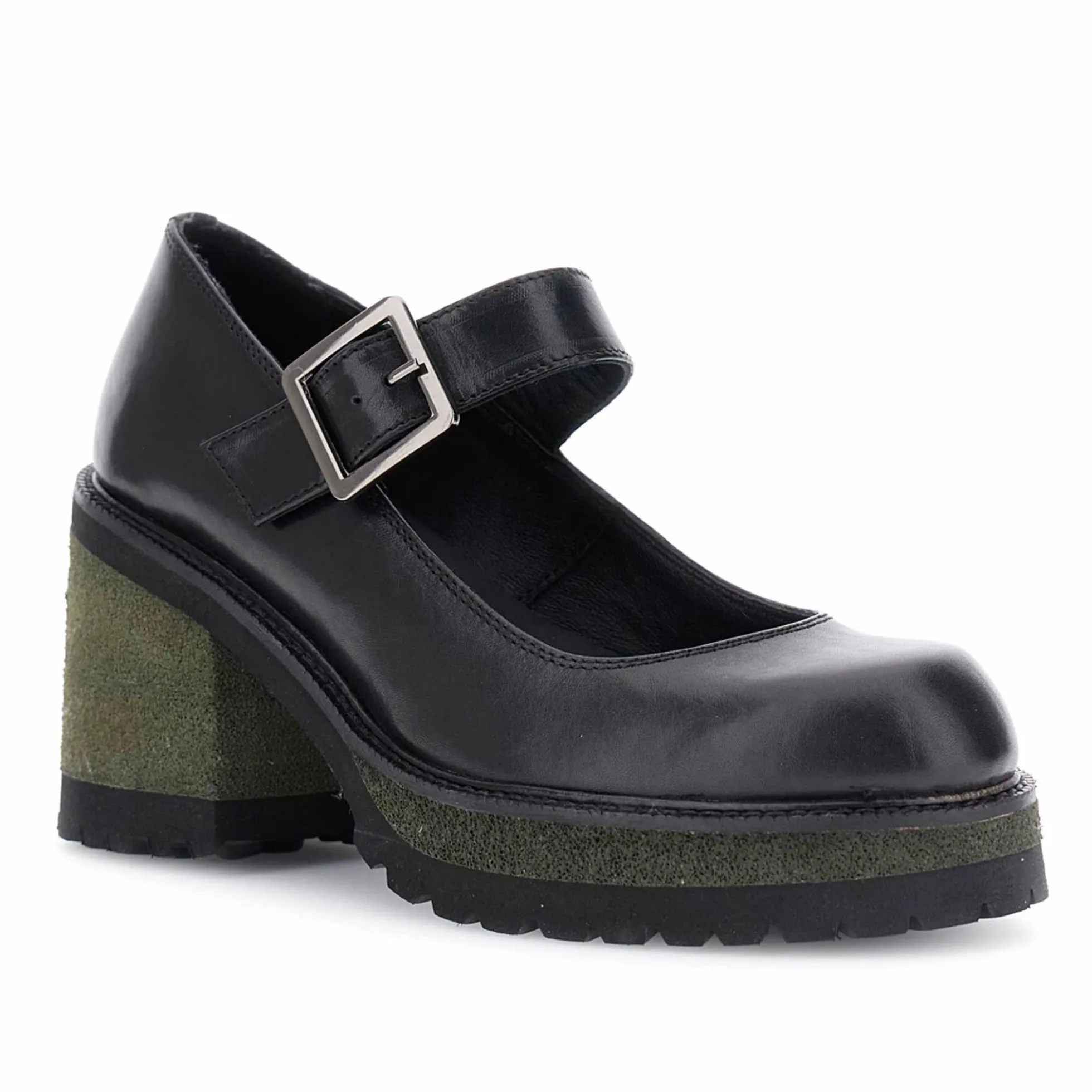 Décollété CafèNoir FE1114in pelle con fibbia