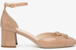 Decoltè NeroGiardini E409480-626 E409480 9480 donna in pelle lucida rosa nudo