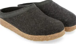 Pantofole HAFLINGER TORBEN grafite 71300177 in feltro lana (40-46)