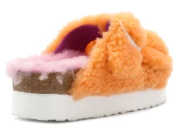 Sandali Arizona Plateau Big Buckle Teddy papaya/rosa Papillio by Birkenstock 1025276