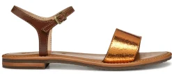 Sandali GEOX "Sozy" D55LXJ pelle laminato arancio