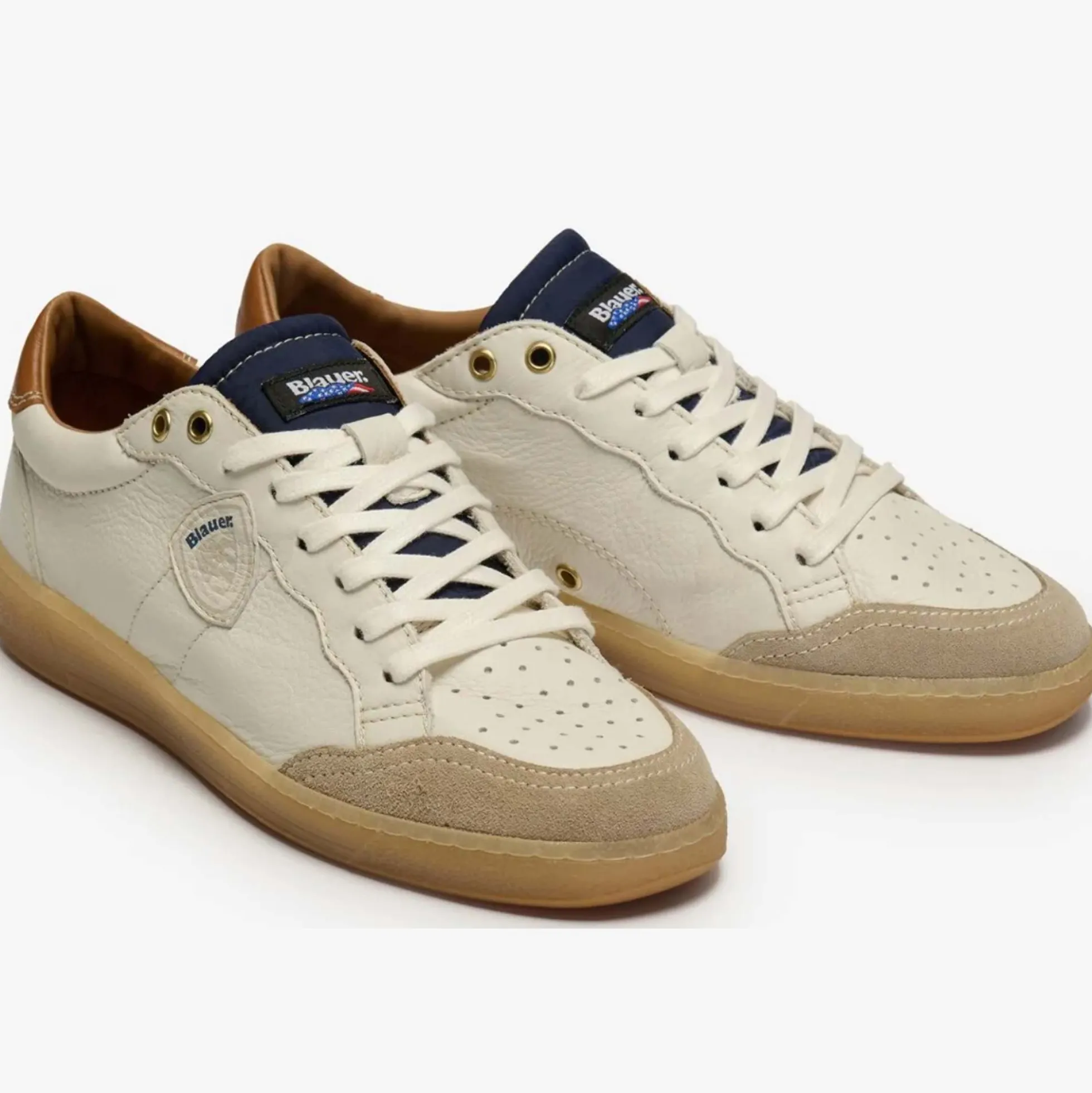 Sneaker Blauer MURRAY21 Bianco/blu/marrone