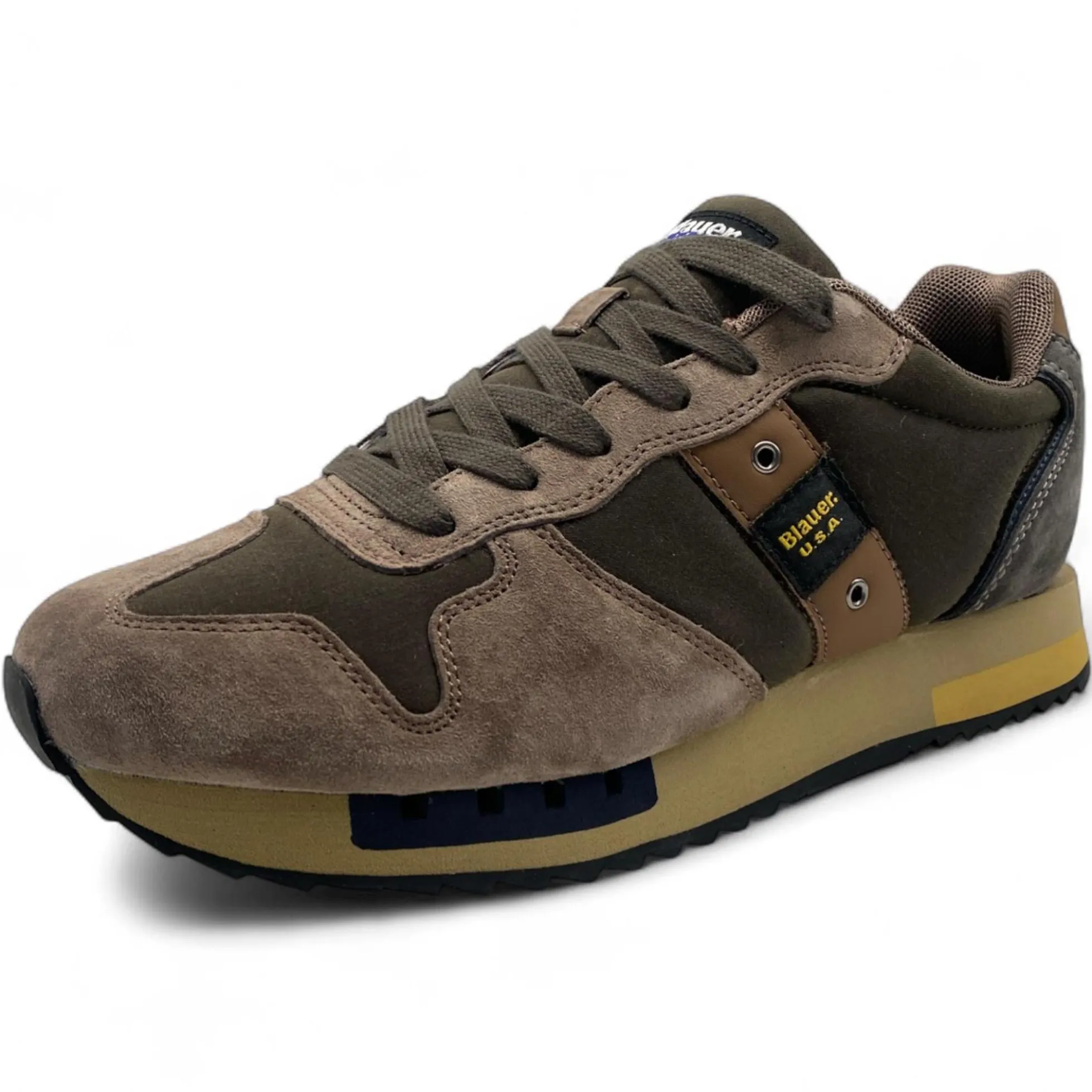 Sneaker Blauer QUEENS scarpe sport uomo verde/taupe