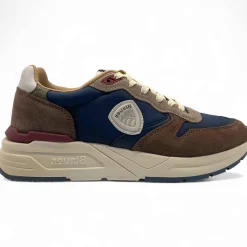 Sneaker Blauer "RAY02" scarpe uomo blu/marrone