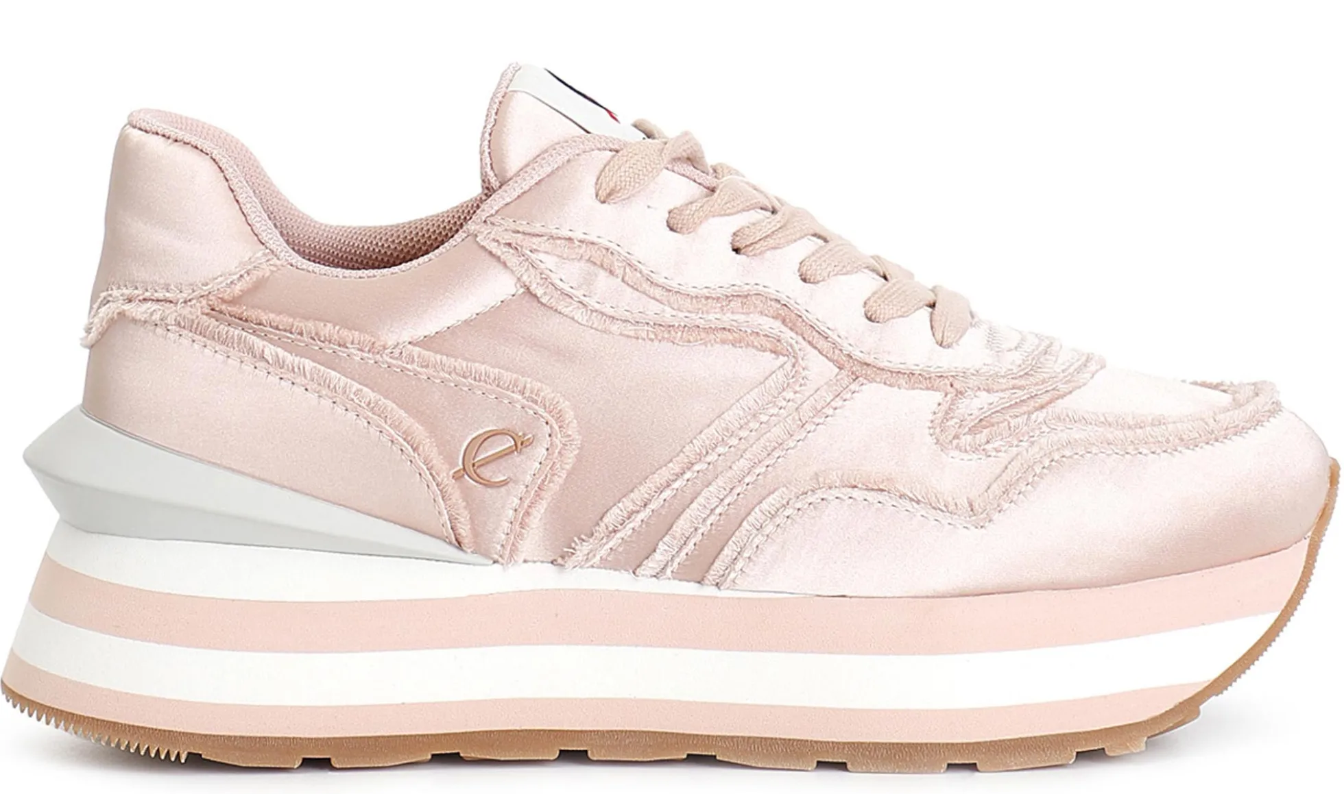 Sneaker CafèNoir DL9000 tessuto cipria metallizzato