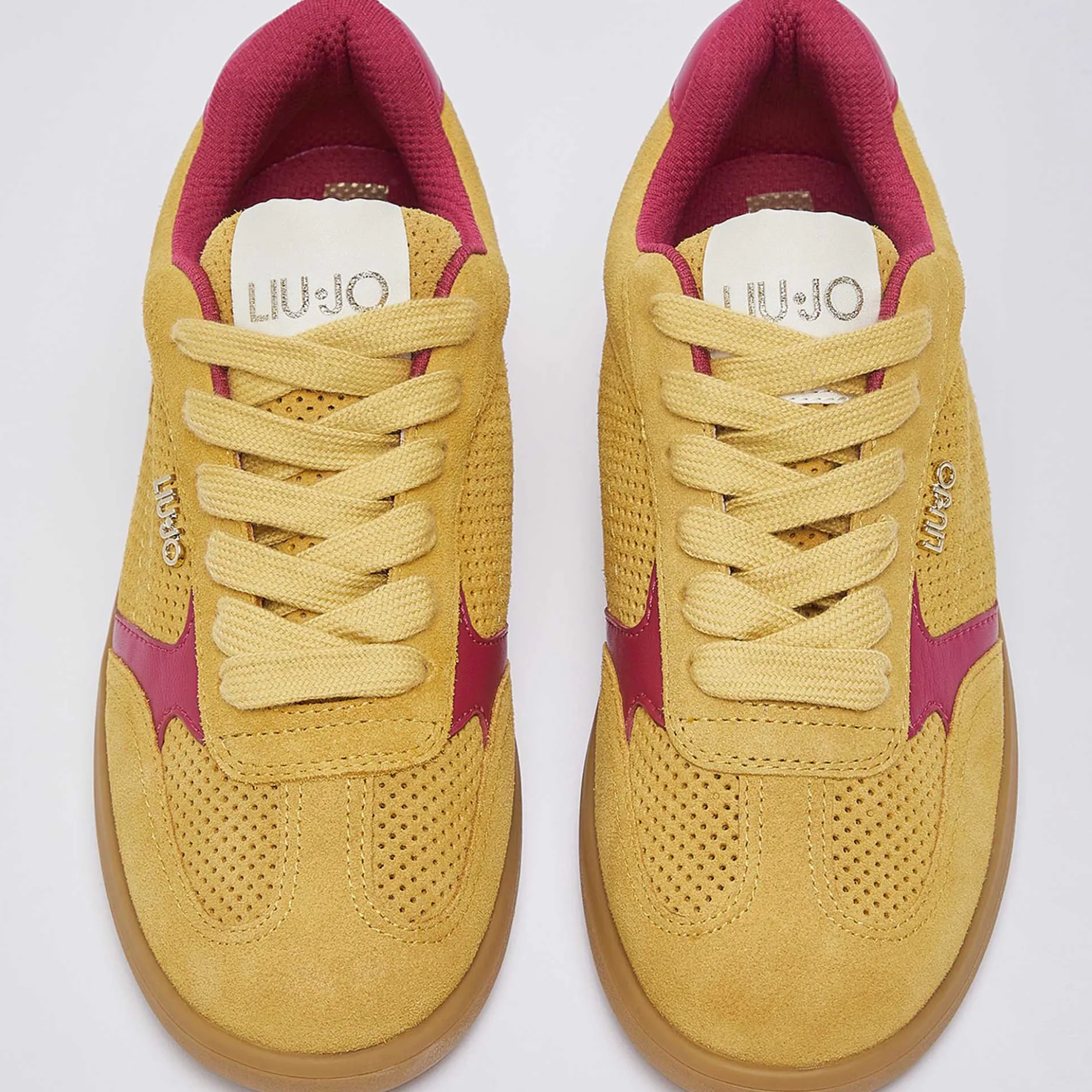 Sneakers LIU JO "Connor 01" BA6051 giallo ocra/fucsia
