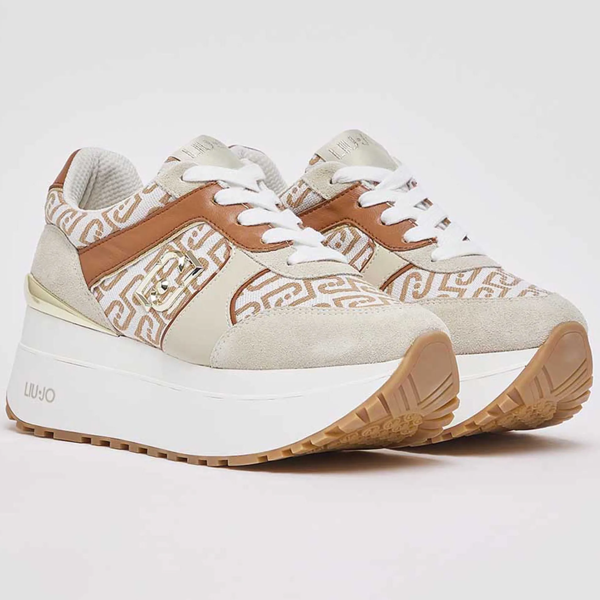 Sneakers LIU JO "Maxi Wonder PLUS 02" BA6019 beige